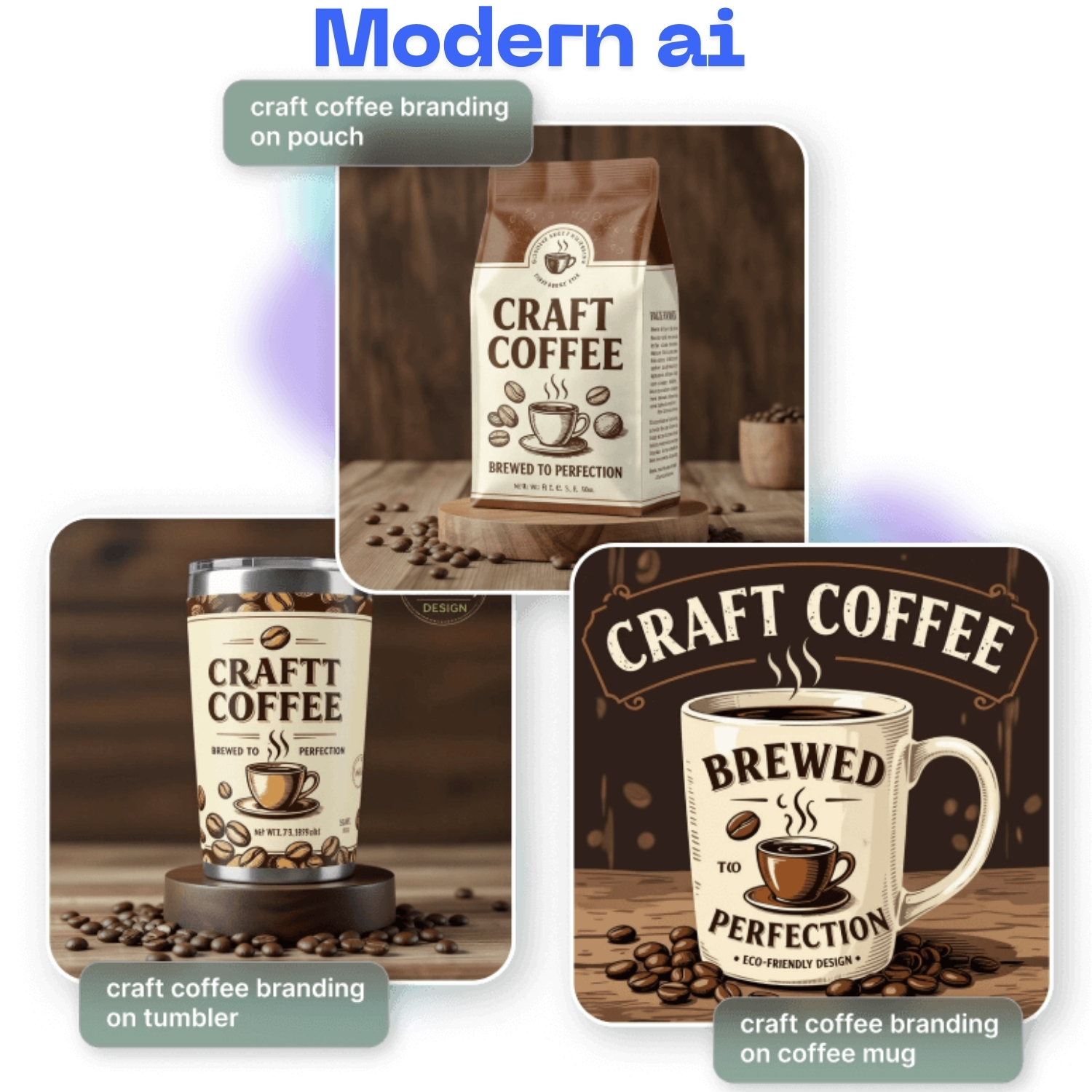 Brand visuals created with an AI image generator